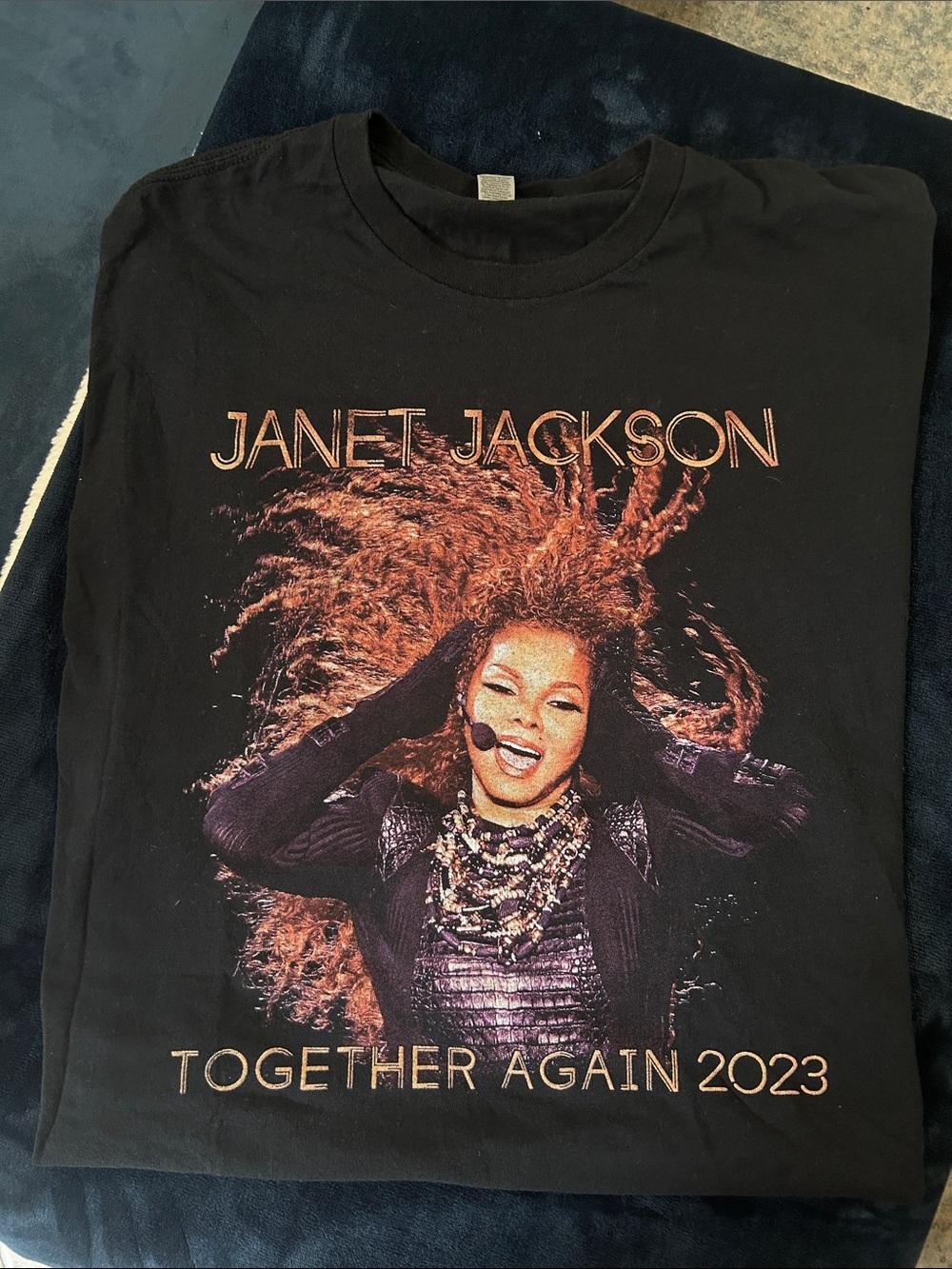 Janet Jackson Together Again 2023 Black Graphic Tee